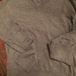 Brooks Brothers Charcoal V-Neck Sweater